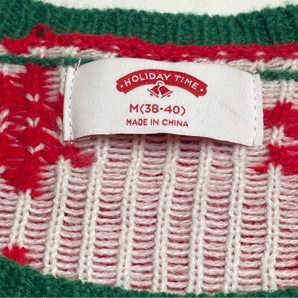 Holiday Time Santa Sweater. Men’s size Medium (38-40). Pre-owned. Cup pocket. - Picture 6 of 12